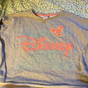 I Run on Disney and Caffeine Crop Sweater